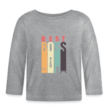 The Best Best Ever Manager CEO Men Women - Organic Baby Long Sleeve T-Shirt - heather grey - Front