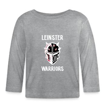 Leinster Warriors Irland - Baby Bio-Langarmshirt - Grau meliert - Vorne