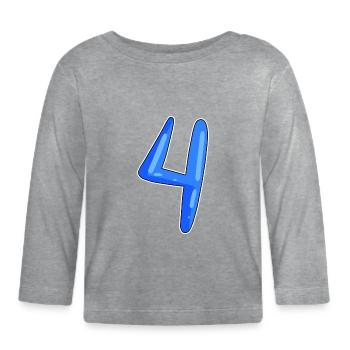 4 - T-shirt manches longues bio Bébé - gris chiné - Devant