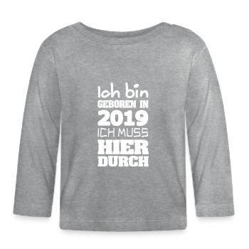 2019 - Organic Baby Long Sleeve T-Shirt - heather grey - Front