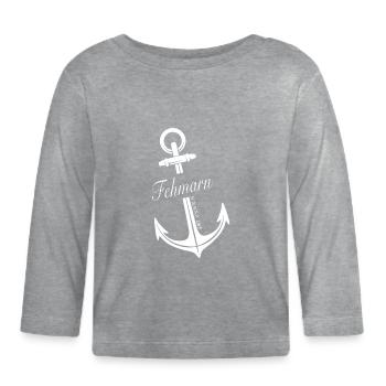 Fehmarn - Baby Bio-Langarmshirt - Grau meliert - Vorne