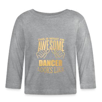 Dancer - Organic Baby Long Sleeve T-Shirt - heather grey - Front