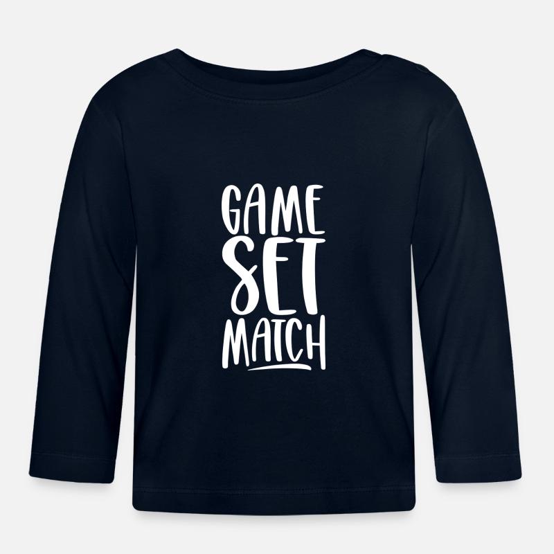 Jeu Set Match - T-shirt manches longues bio Bébé - marine