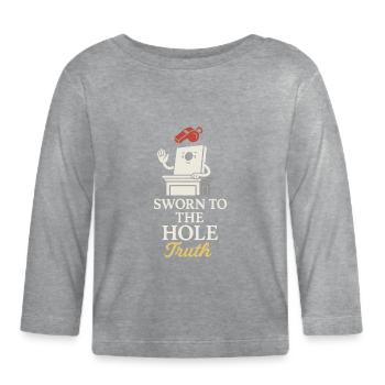 Cornhole Refere Offizielles Schiedsrichter - Baby Bio-Langarmshirt - Grau meliert - Vorne