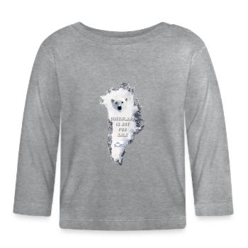 Le Groenland n’est pas à vendre (édition MAGA) - T-shirt manches longues bio Bébé - gris chiné - Devant