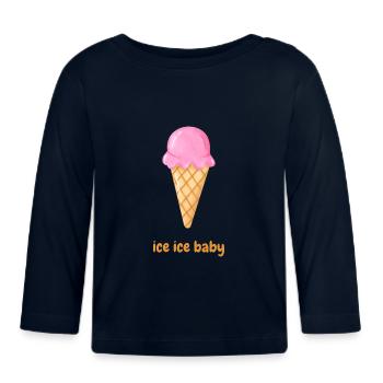 Bébé de la glace - T-shirt manches longues bio Bébé - marine - Devant