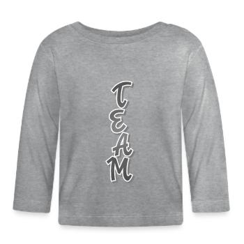 Équipe - T-shirt manches longues bio Bébé - gris chiné - Devant