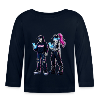 Sarkazzy & Misty Cyberpunk Skelett Duo - Baby Bio-Langarmshirt