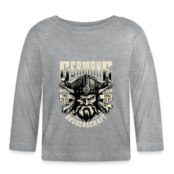 Fraternité nordique Germane - T-shirt manches longues bio Bébé - gris chiné - Devant
