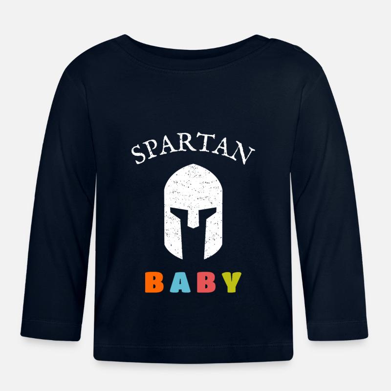 Bébé guerrier spartiate - T-shirt manches longues bio Bébé - marine