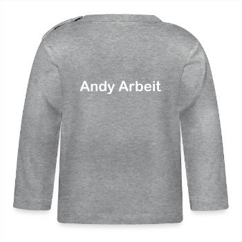Andy Arbeit - Baby Bio-Langarmshirt - Grau meliert - Hinten