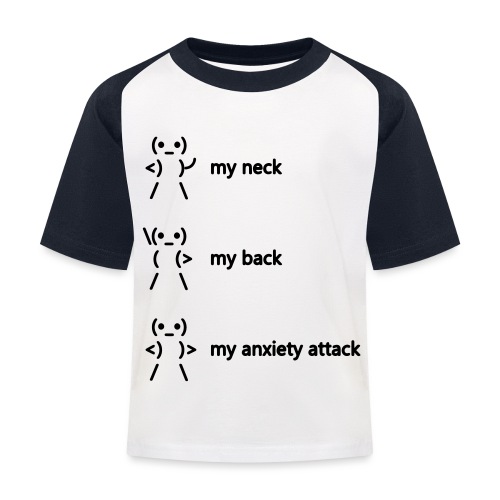 neck back anxiety attack - Kids' Baseball T-Shirt