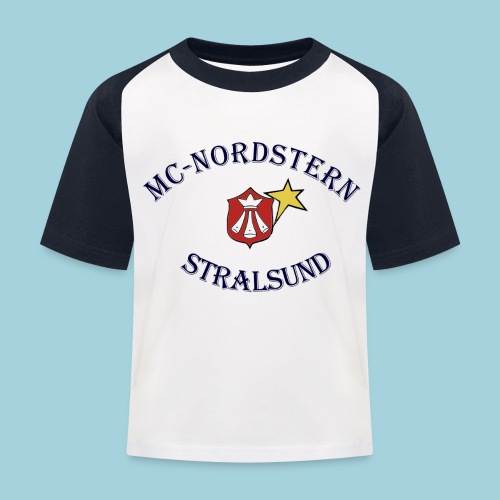 MC Nordstern Schrift gebogen - Kinder Baseball T-Shirt