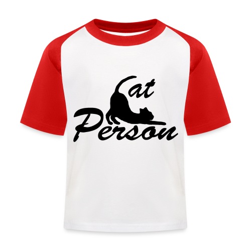 cat person - Kinder Baseball T-Shirt