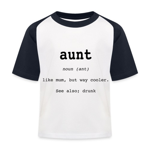 aunt - Baseboll-T-shirt barn