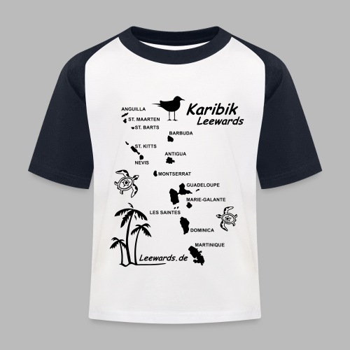 Karibik Leewards Segeln Leward Islands - Kinder Baseball T-Shirt