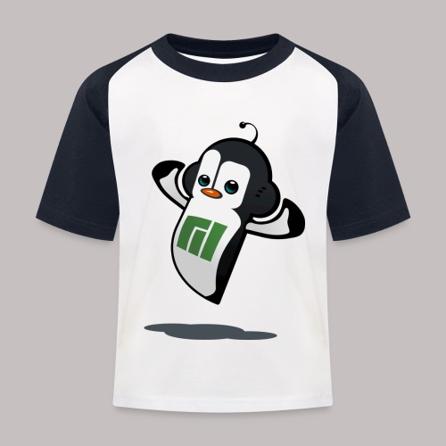Manjaro Mascot strong left - Kids' Baseball T-Shirt