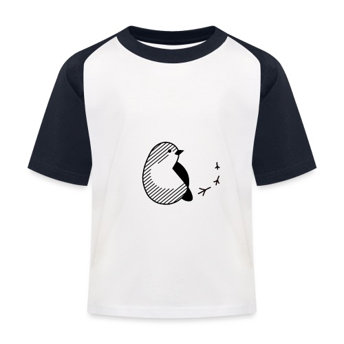 Logo TheWalkingRobin black&white - Maglietta da baseball per bambini