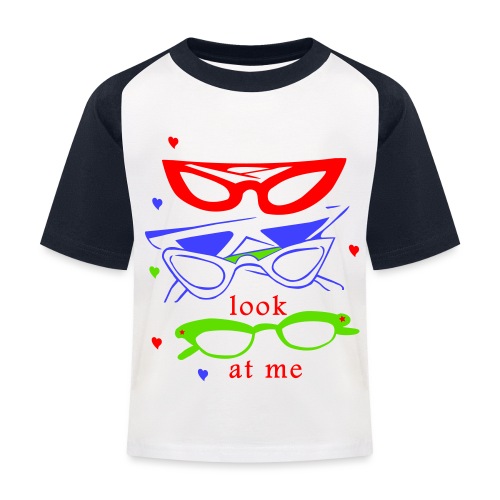 Sonnenbrillen, look at me - Kinder Baseball T-Shirt