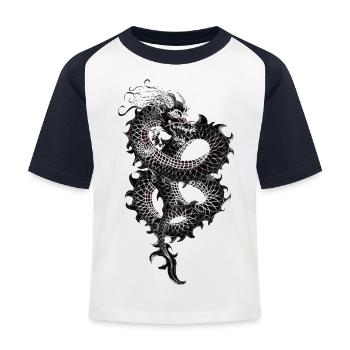 Dragon - T-shirt baseball Enfant - blanc/marine - Devant