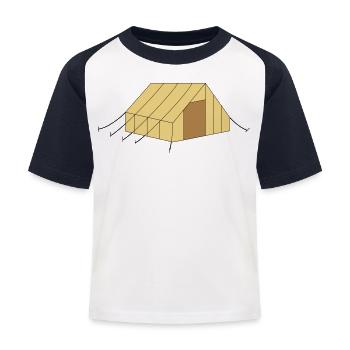 Tente - T-shirt baseball Enfant - blanc/marine - Devant