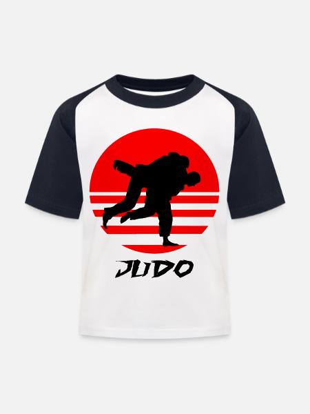 Judo - Kinder Baseball T-Shirt - Weiß/Navy