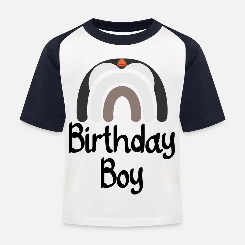 Erdiger Regenbogenbogen - Kinder Baseball T-Shirt - Weiß/Navy