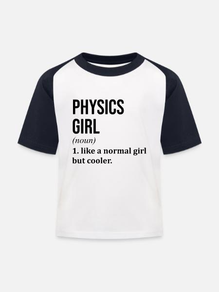Physik Physik Physik Physik - Kinder Baseball T-Shirt - Weiß/Navy
