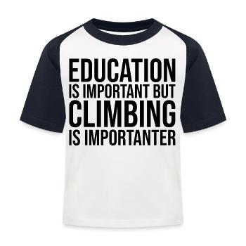 escalade - T-shirt baseball Enfant - blanc/marine - Devant