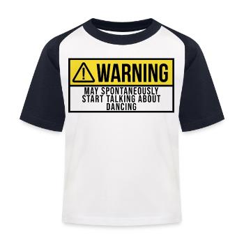 danse - T-shirt baseball Enfant - blanc/marine - Devant