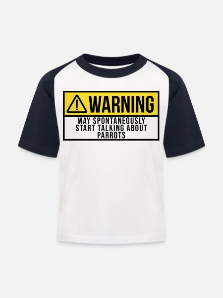 Papagei Papagei Papagei - Kinder Baseball T-Shirt - Weiß/Navy