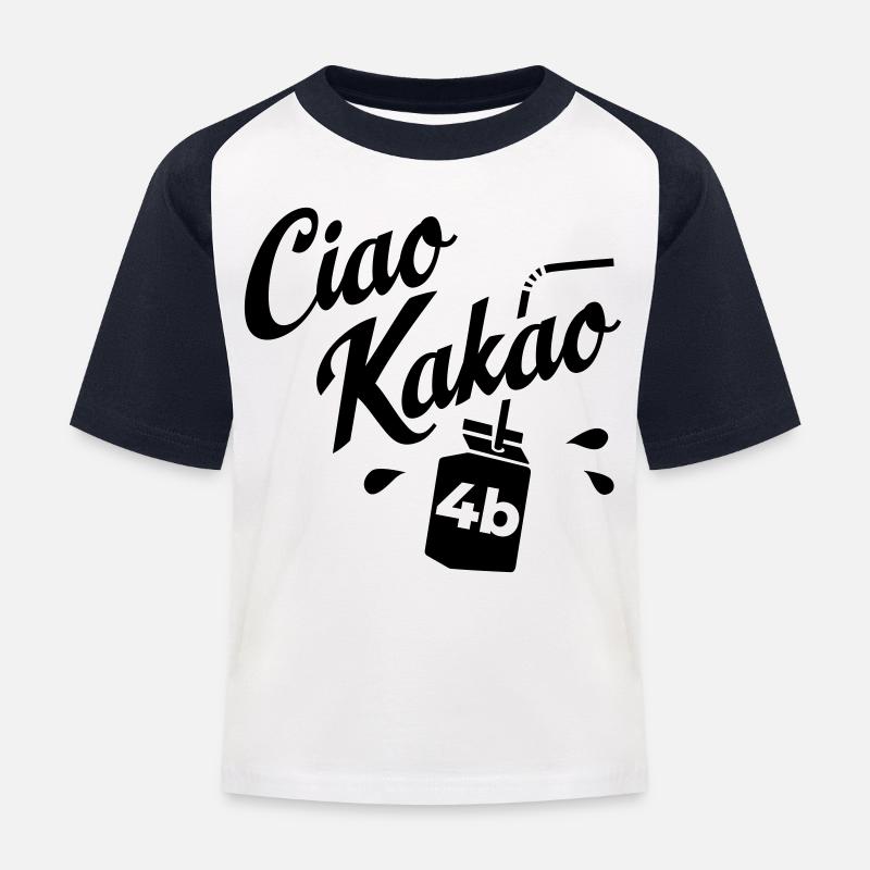 Graduating class 4b - Kids' Baseball T-Shirt - white/navy