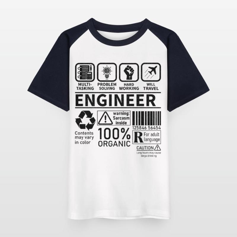 engineer multi tasking problem solving working Kids' Baseball T-Shirt