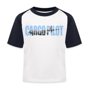 Cargo pilot C-133 - Kinder Baseball T-Shirt - Weiß/Navy - Vorne