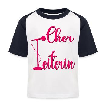 Hobby Chor Leitung Chorleiterin - Kinder Baseball T-Shirt - Weiß/Navy - Vorne