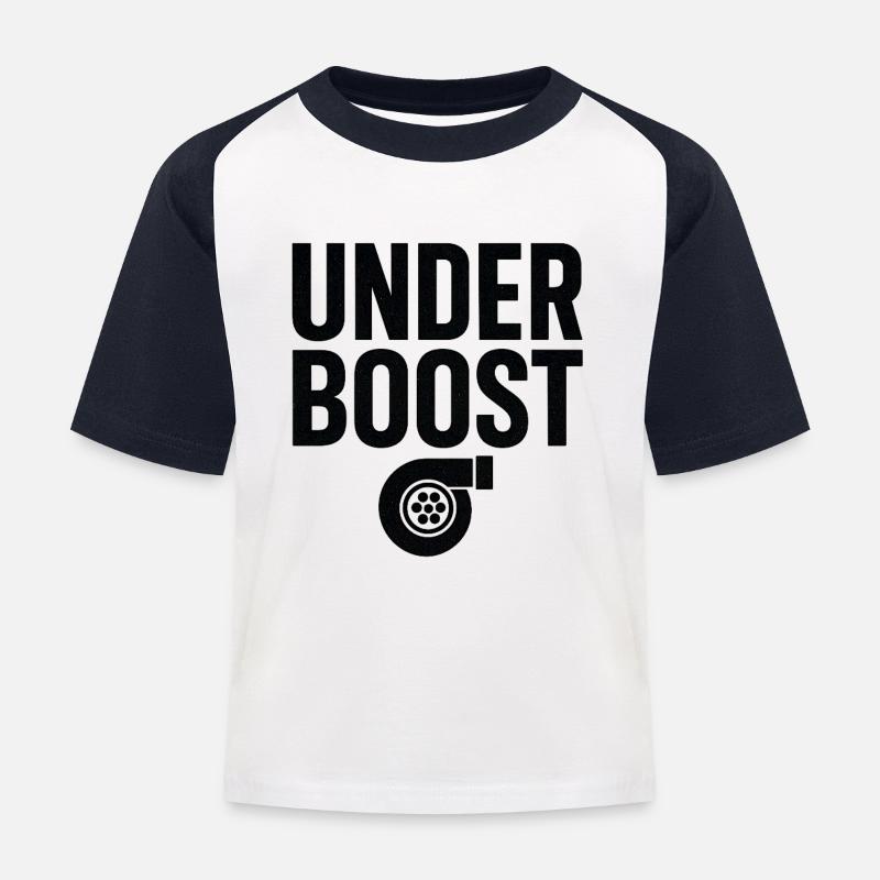 Conception du logo Under Boost - T-shirt baseball Enfant - blanc/marine
