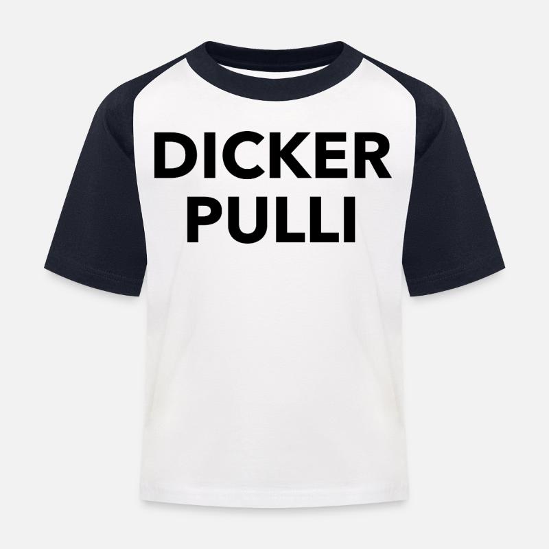 Dicker Pulli - Kinder Baseball T-Shirt - Weiß/Navy