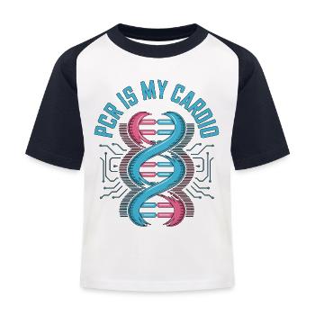 Lab Technician PCR Is My Cardio Laboratory Work - Kinder Baseball T-Shirt - Weiß/Navy - Vorne