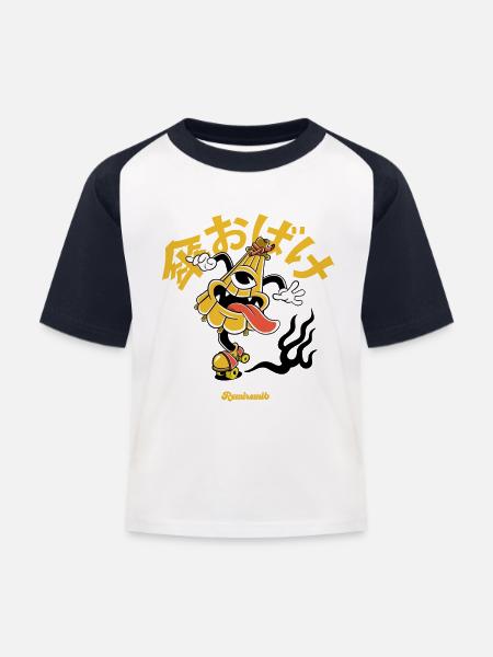 Karakasa - Kinder Baseball T-Shirt - Weiß/Navy