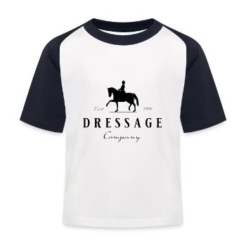 Dressuurpaard - Paarden dressuur Dressuur - Kinderen baseball T-shirt - wit/navy - Voor