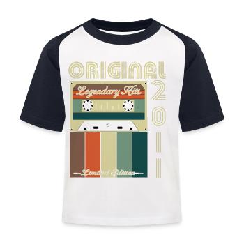 Legendary Anniversary of 2011 - Kids' Baseball T-Shirt - white/navy - Front