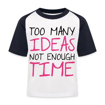 Ideas - T-shirt baseball Enfant - blanc/marine - Devant