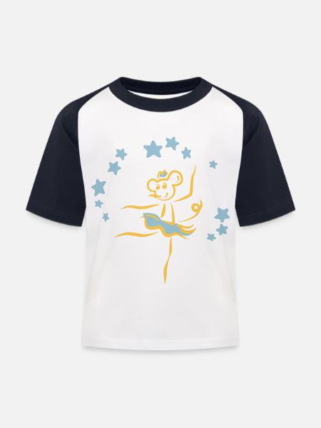 Tanzmaus | Dance Shirts - Kids' Baseball T-Shirt - white/navy