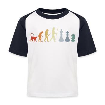 Développement des échecs - T-shirt baseball Enfant - blanc/marine - Devant