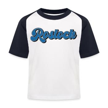 Rostock - T-shirt baseball Enfant - blanc/marine - Devant