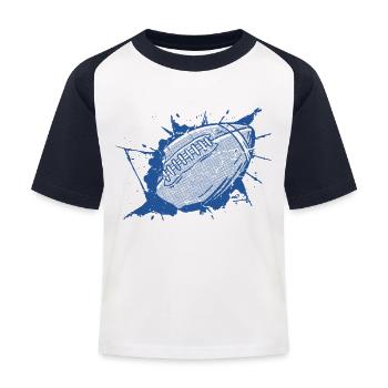 Stress Management Sport Stress Awareness Football - Kids' Baseball T-Shirt - white/navy - Front