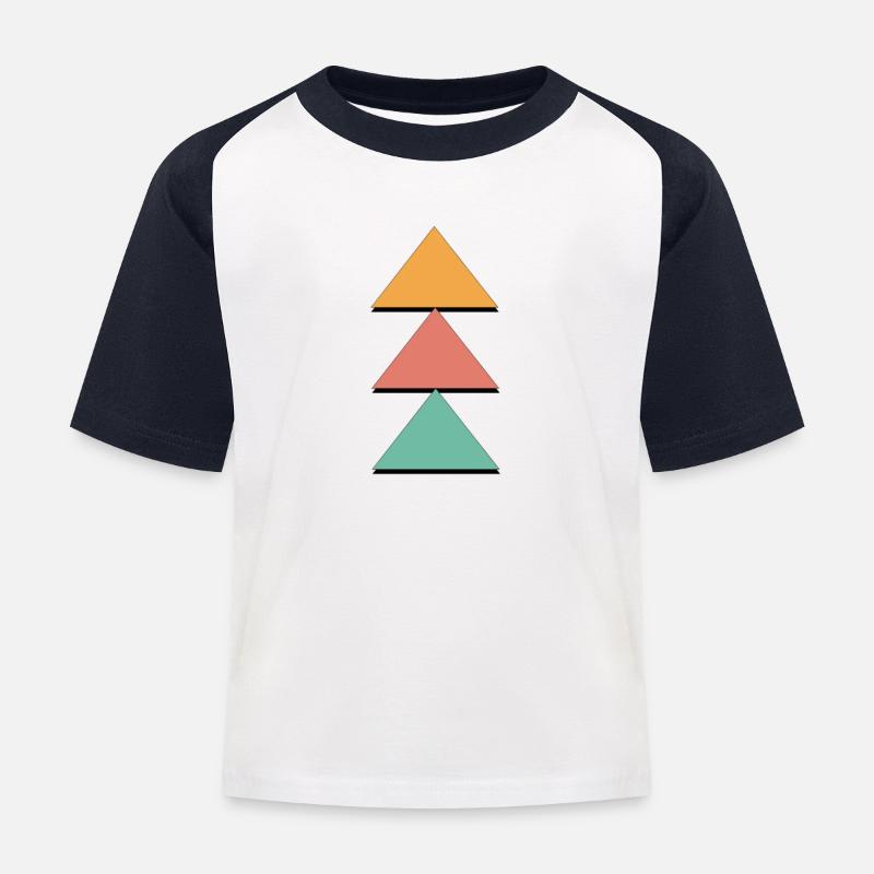 Triangle coloré - T-shirt baseball Enfant - blanc/marine