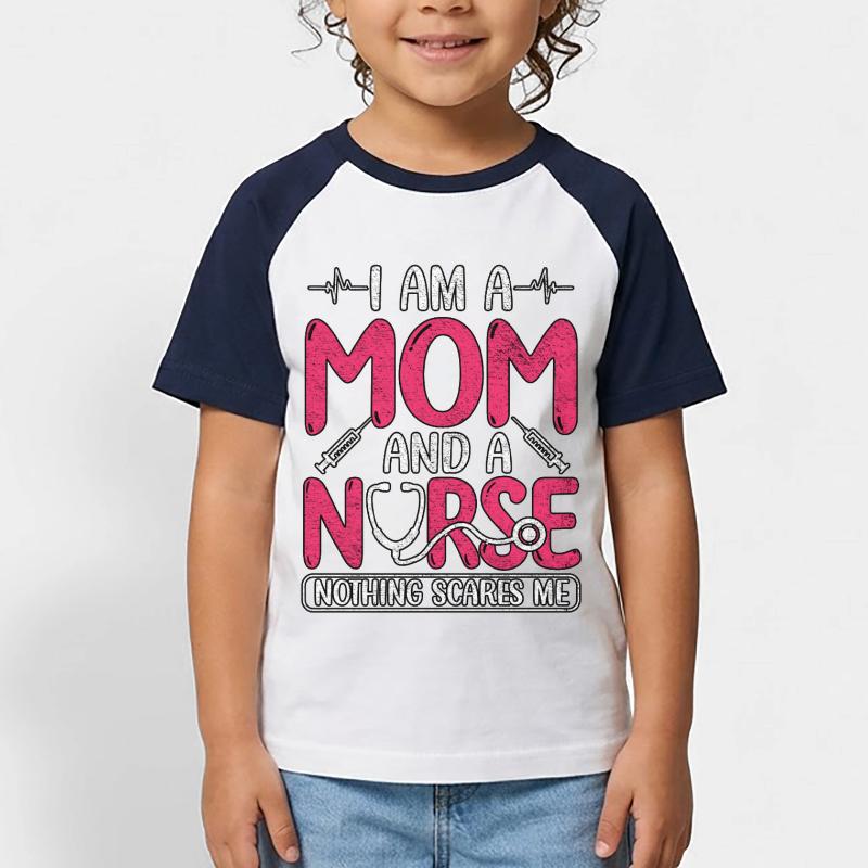 Ich bin eine Mutter und eine Krankenschwester Muttertagskrankenpflegeschule Kinder Baseball T-Shirt