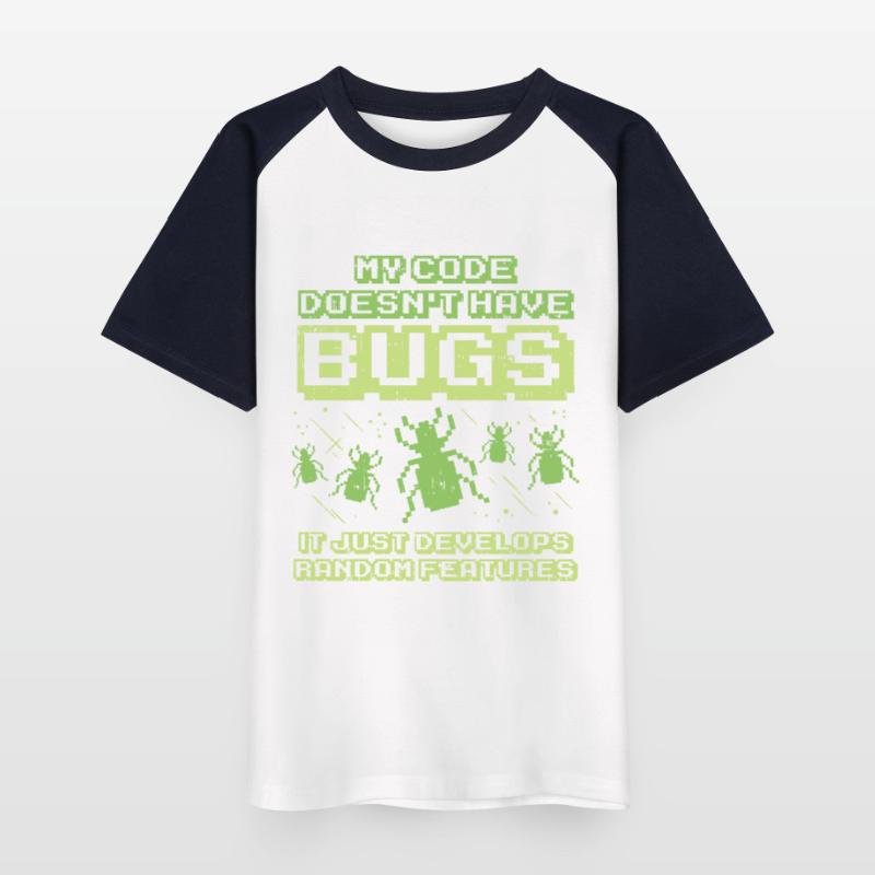 Code Bug Test Programmer Developer Developer T-shirt baseball Enfant