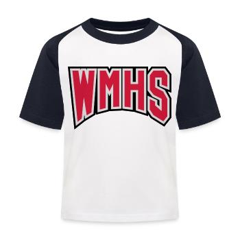 WMHS - Kids' Baseball T-Shirt - white/navy - Front